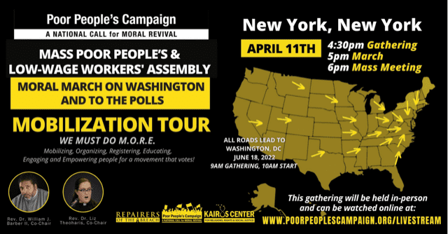 Poor people’s campaign: moral march on wall street & to washington 49 Poor peoples campaign ny 4. 11. 22 gathering