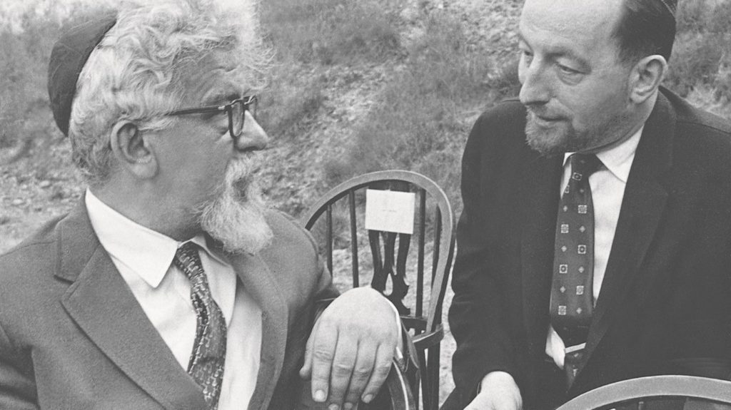 Rabbi abraham joshua heschel and rabbi wolfe kelman, a leader in the conservativ...