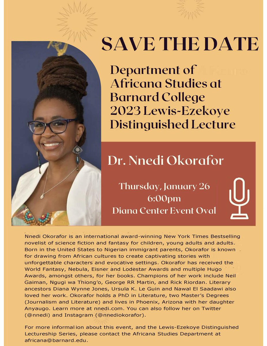 Don't miss the 2023 lewis-ezekoye distinguished lecture in africana studies with...