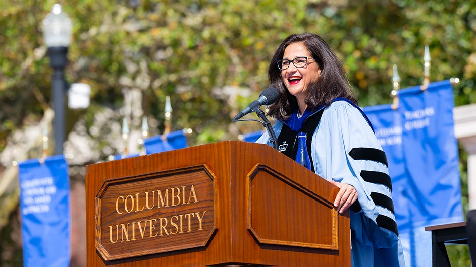 potw 20231006 president shafik inauguration diane bondareff columbia