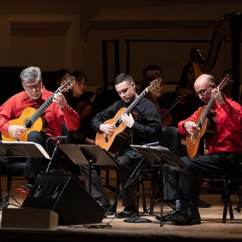 David Leisner and guitar faculty with students Carnegie Hall April 2019 1 1