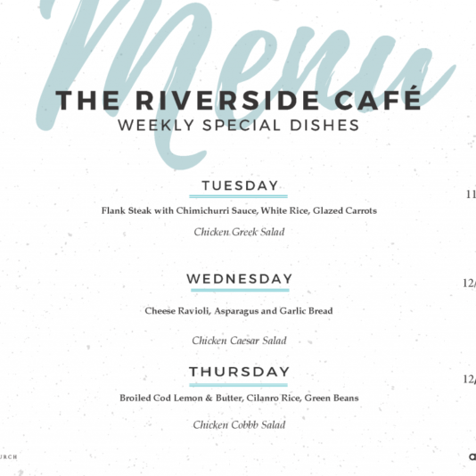 The riverside café