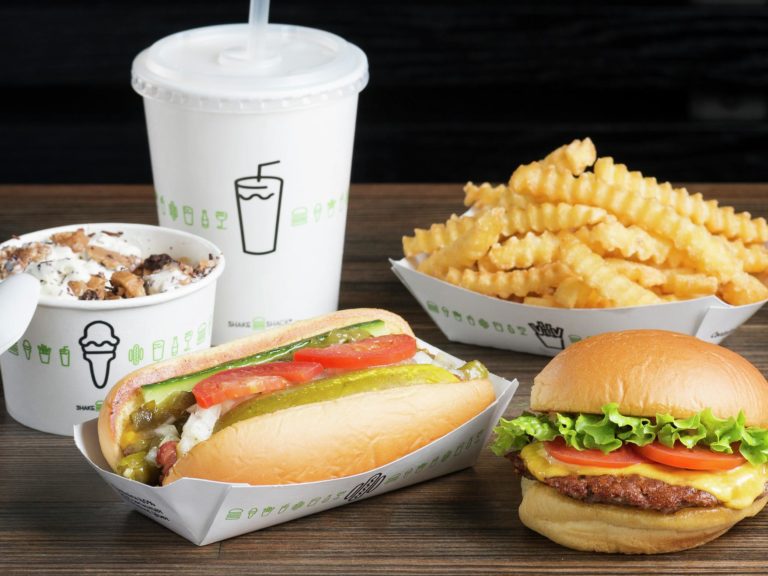 new york new york shake shack burger fries flat top dog fries concrete drink
